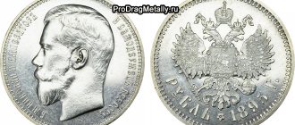 Silver coins of Nicholas 2